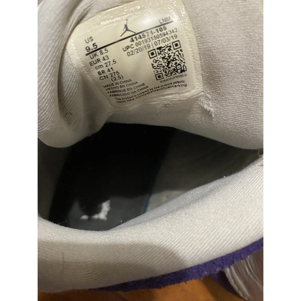Mens Size 9.5 - Nike Air Jordan 13 Retro Lakers Purple 2019 (414571-105) No Box